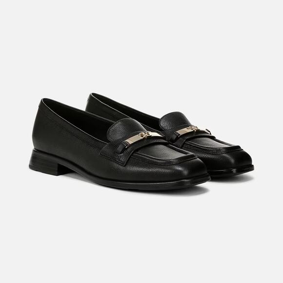 Naturalizer Women's 7W Black Leather Fabienne Bit Penny Loafers Slip On LB9-7 - Picture 1 of 8